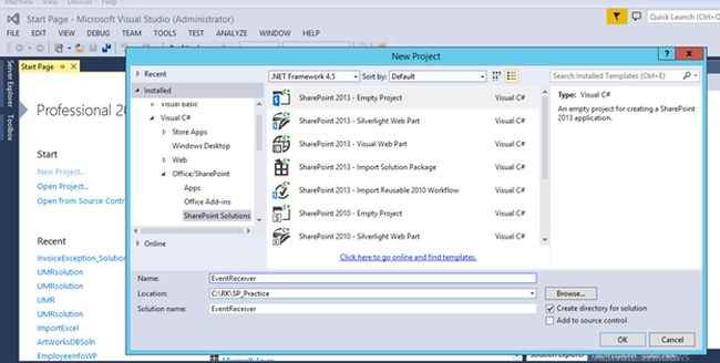 Create an Empty SharePoint project